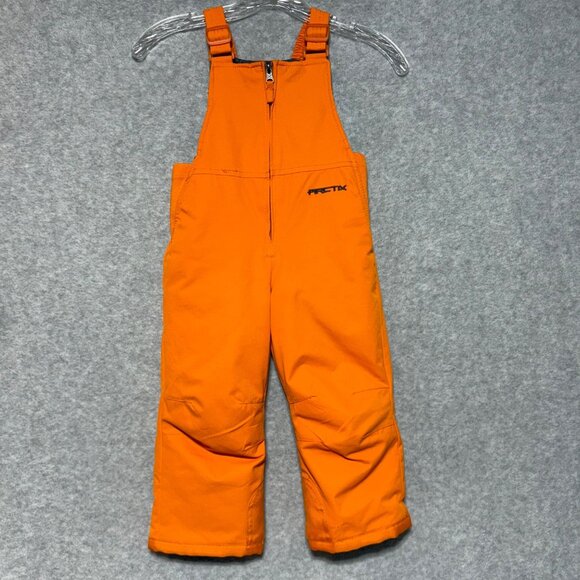 Arctix Snow Bibs Pants Toddler Size 3T Orange Full Zip - Picture 1 of 8
